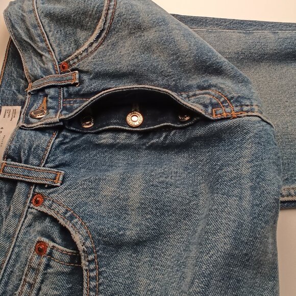 Topshop Editor Denim Jeans Size 26/4 100% Cotton Buttonfly High Rise Straight - Picture 11 of 11